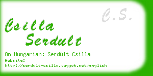 csilla serdult business card